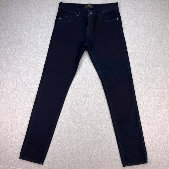 J. Lindeberg Jeans Mens 34x34 Damien Black Ink Mid-Rise Skinny Dark Wash Denim - Picture 1 of 15